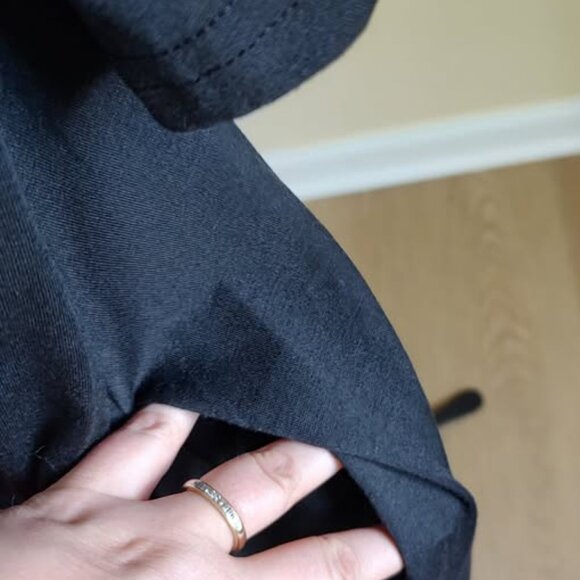 Nemidor Black Dress with Pockets & Ruffle Sheeles US Size 22 NWT - Picture 2 of 4